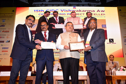 Ramky Infrastructure Limited has won the 15th CIDC Vishwakarma Awards 2024 in the categories of Best Construction, Health, Safety and Environment implementation for Ramky One Odyssey Project. 